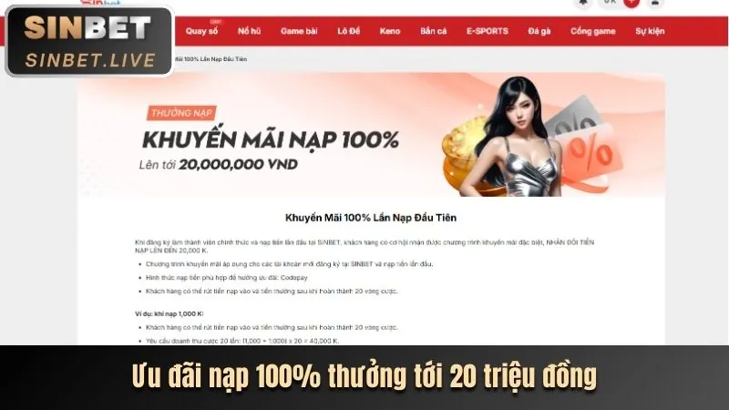 Ưu đãi chào mừng cubet app